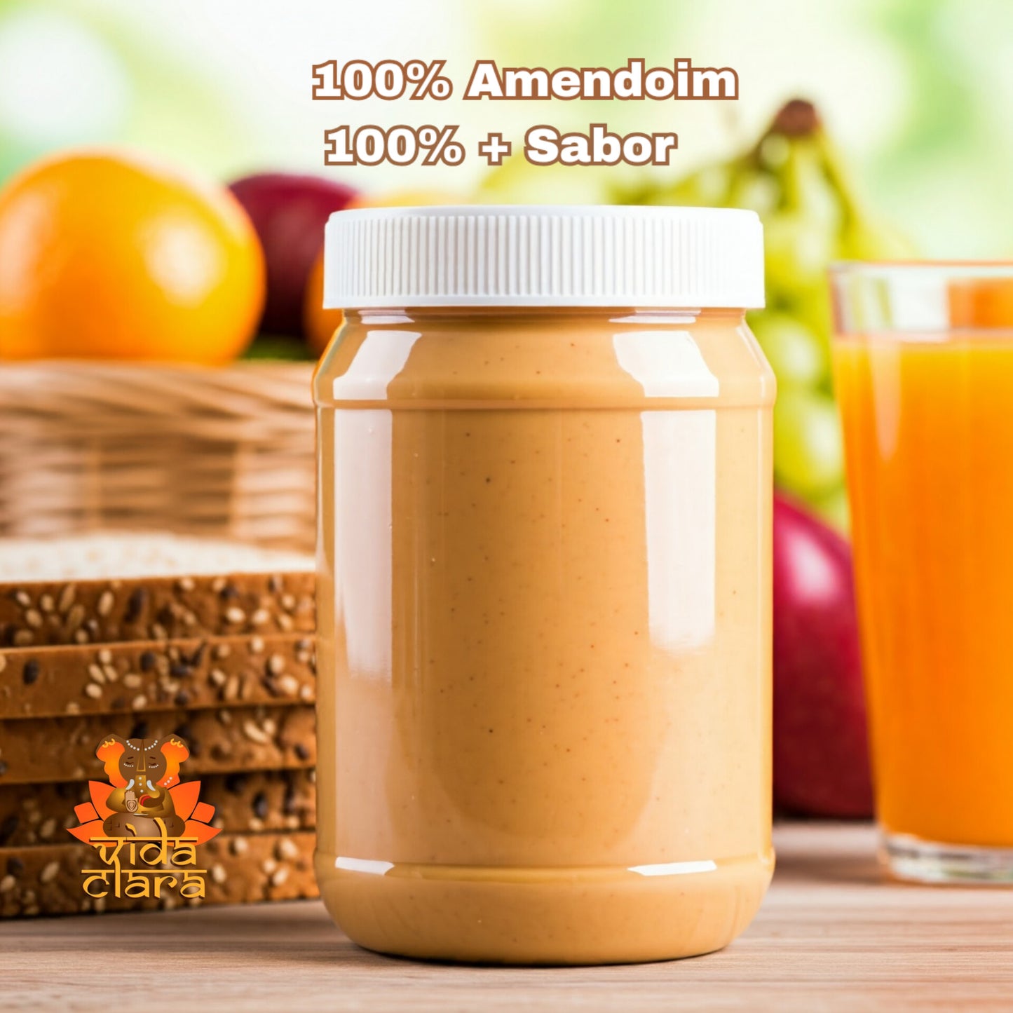 Pasta de Amendoim Integral 600g - Vida Clara